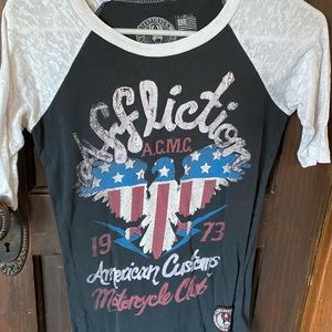 Affliction Baseball tee